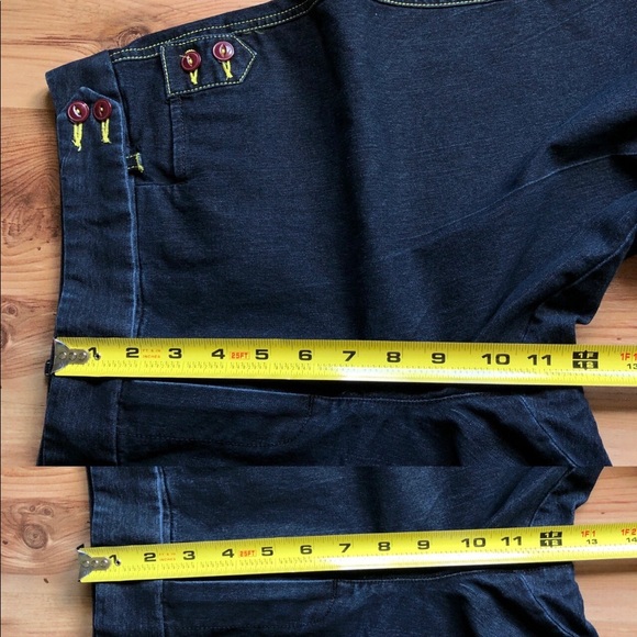 LARRY LEVINE Y2K Vintage Stretch Sport Capri Jeans Blue Size 10 Women’s - Picture 10 of 16
